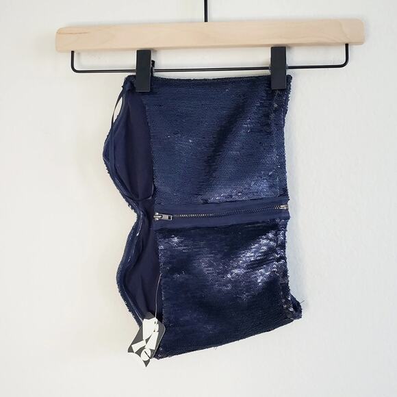 NWT Urban Outfitters Sequin Tube Top - Picture 2 of 4